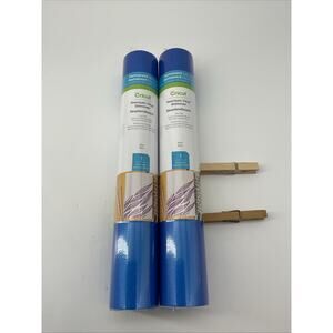 CRICUT Premium Vinyl Shimmer Paper, Blue 12" x 48" Permanent GlitterLot Of 2 NEW